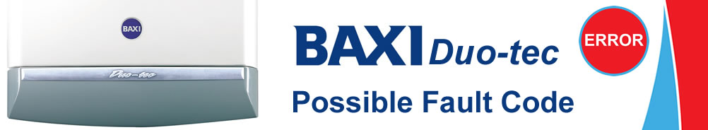 Baxi Duo-tec Possible Error Fault Code in Derby